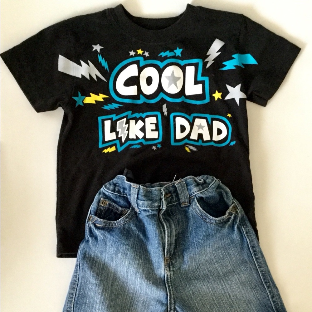T-shirt and Wrangler Jean Shorts